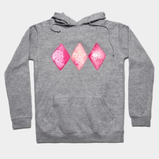 Pink Watercolour Diamonds Hoodie